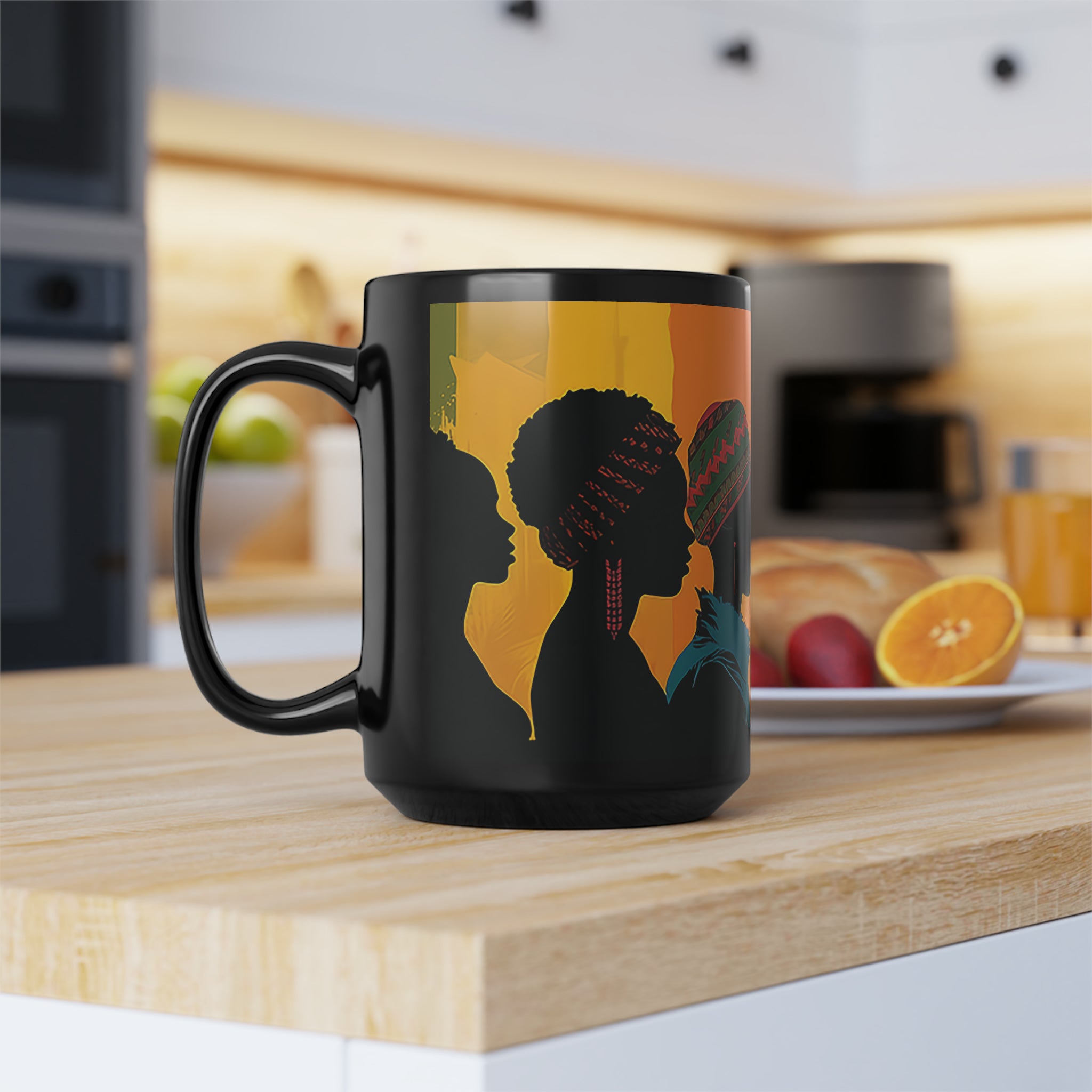 "MORNING MARKET" - African American Themed Coffee Mug 15oz