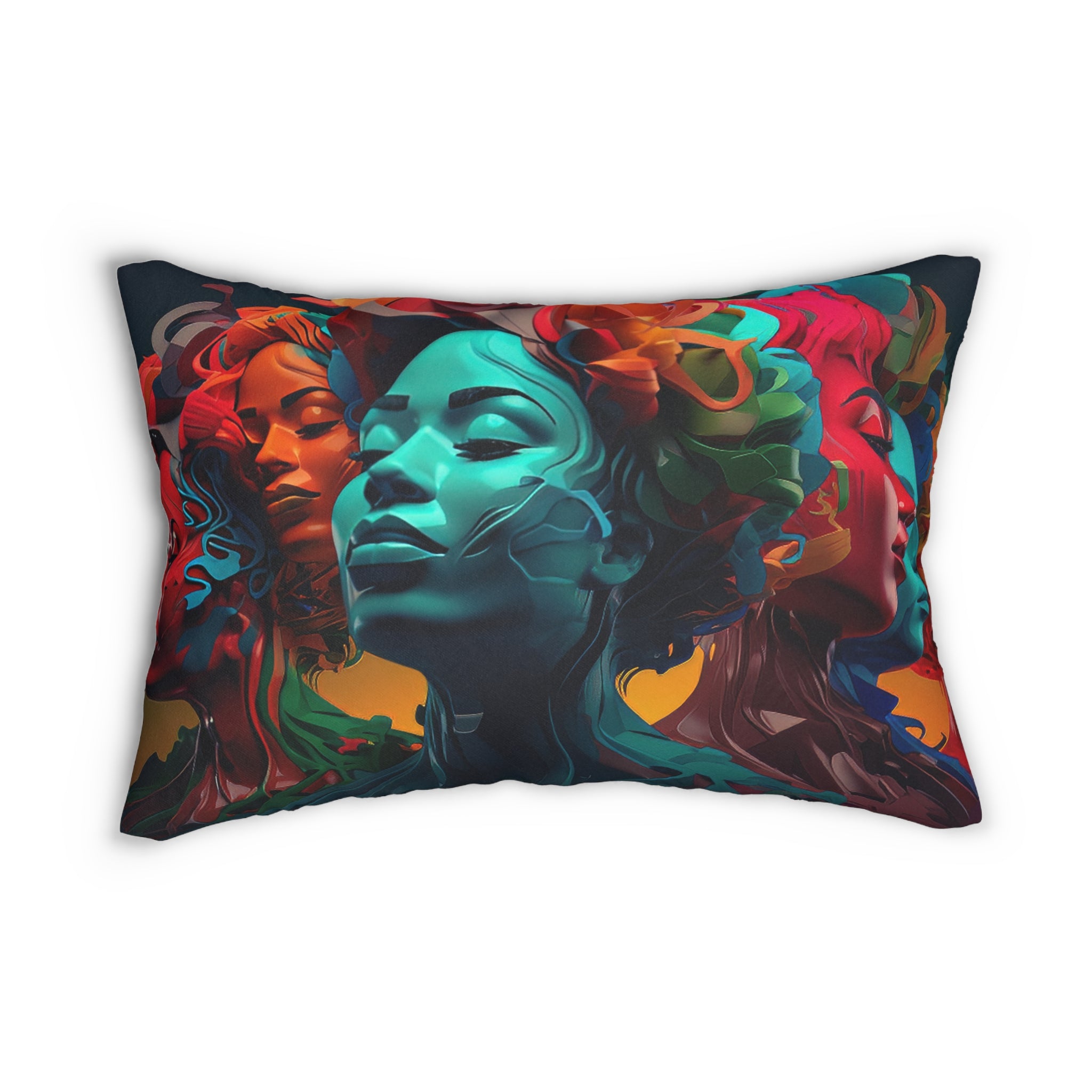 "COLOR OF BEAUTY" - African American Themed Lumbar Pillow