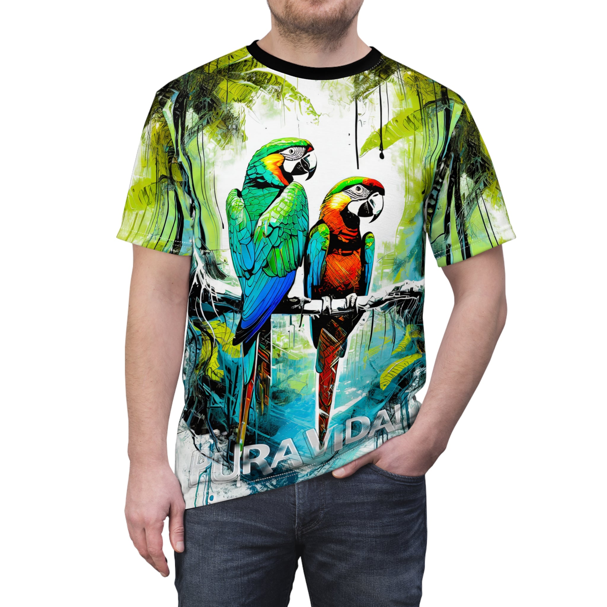 TWO MACAWS - Unisex All Over Print T-Shirt