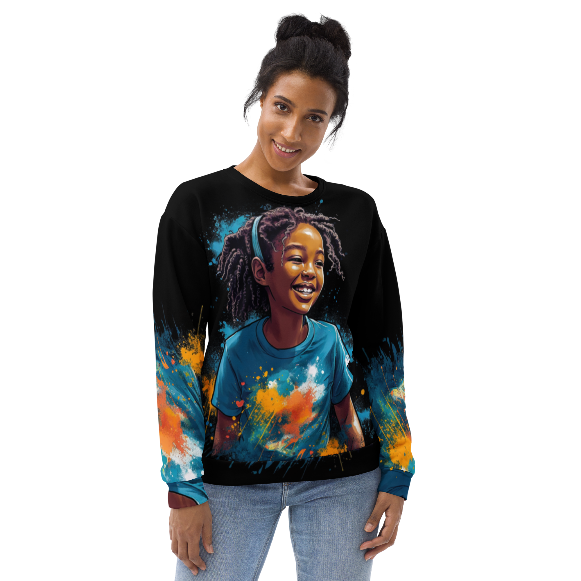 "JOY IN BLUE" - African American Themed Unisex Sweatshirt