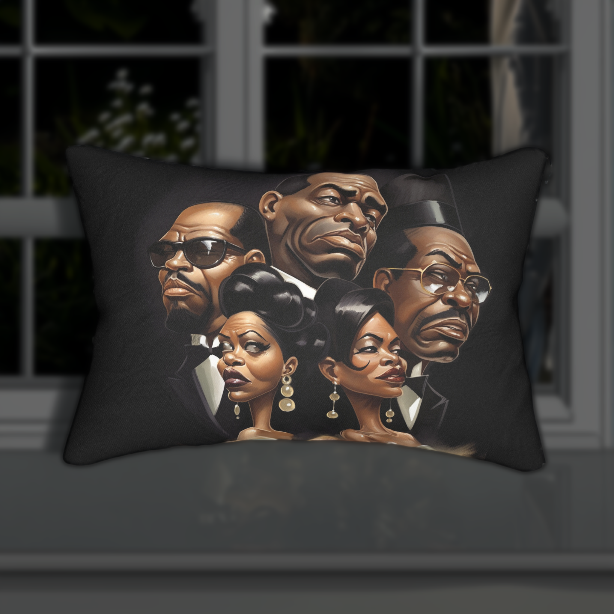 "JUS BOUGIE II" - African American Themed Lumbar Pillow [Rectangle]