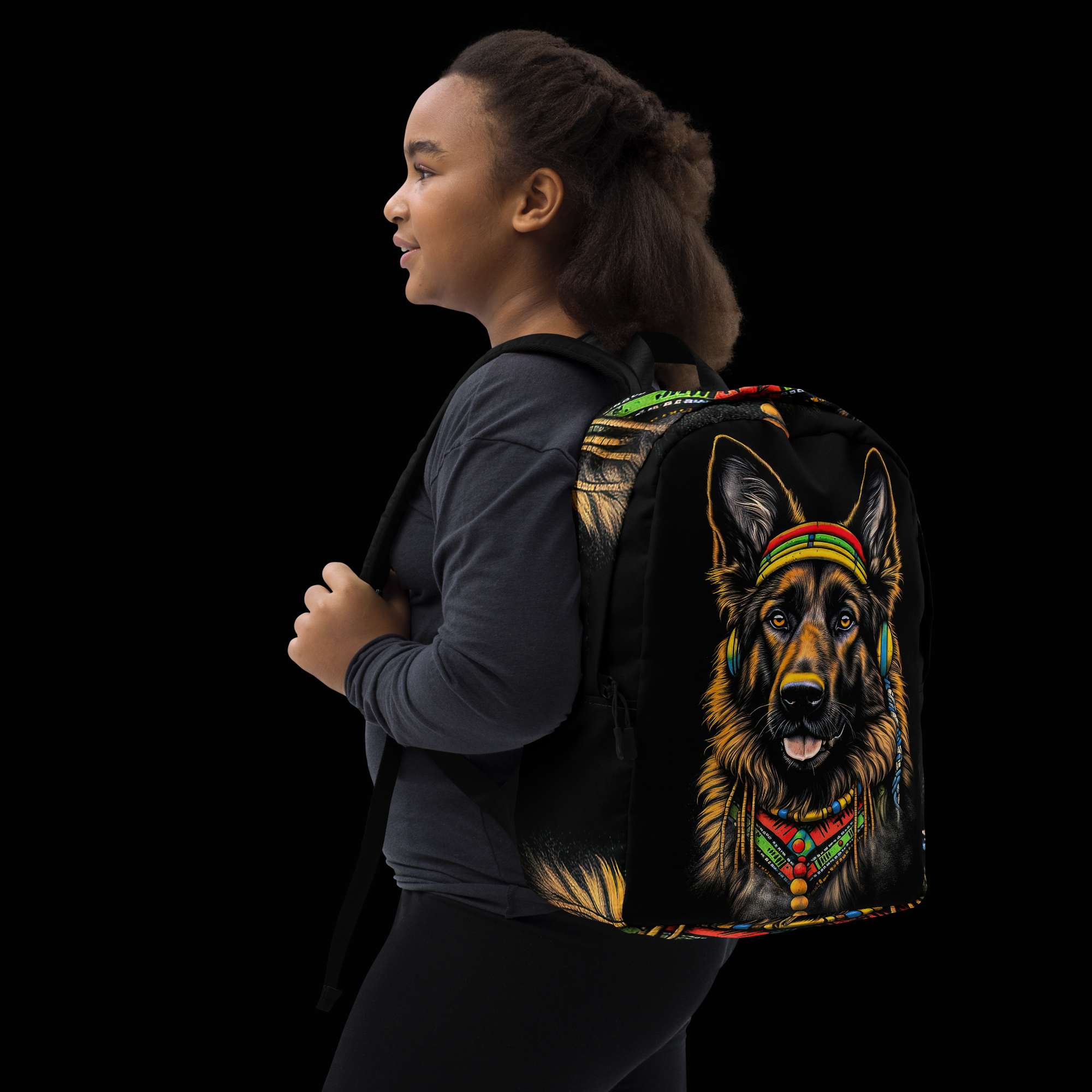 "RASTA SHEPHERD" - African American Themed Backpack with Laptop Pocket