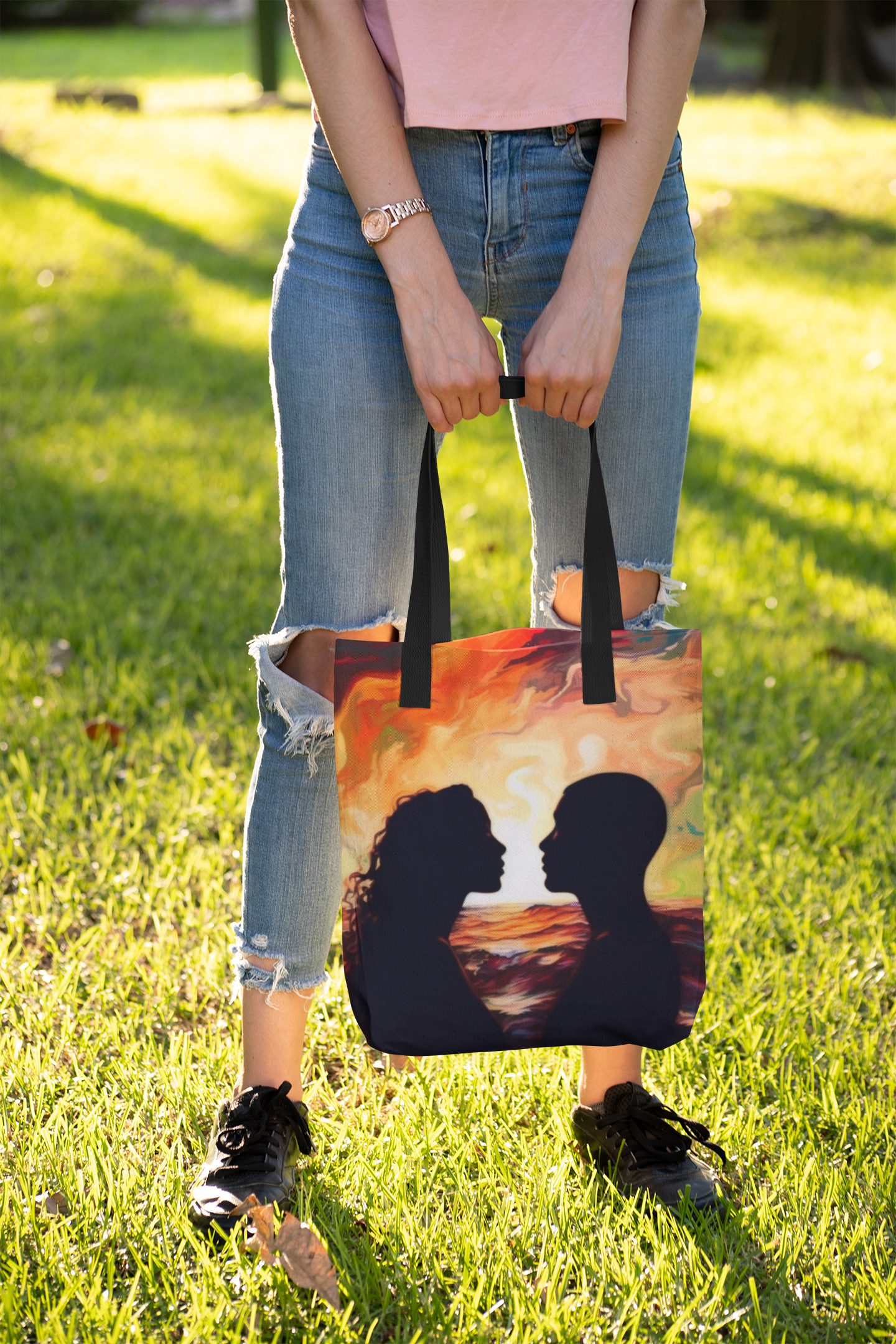 "LOVERS FIRE" - AFRICAN AMERICAN THEMED Tote Bag