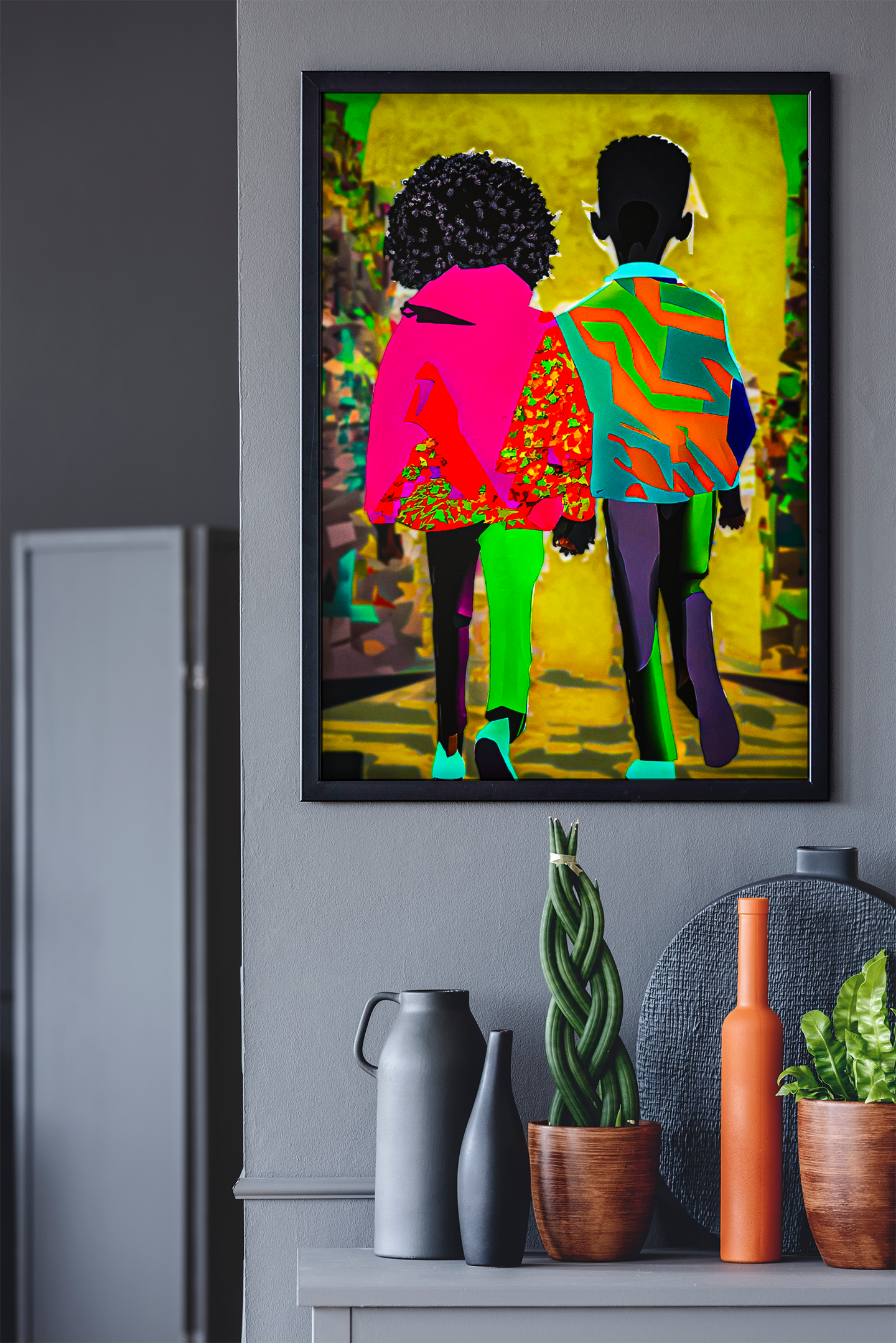 "PUPPY LOVE" - African American Themed Poster Wall Art