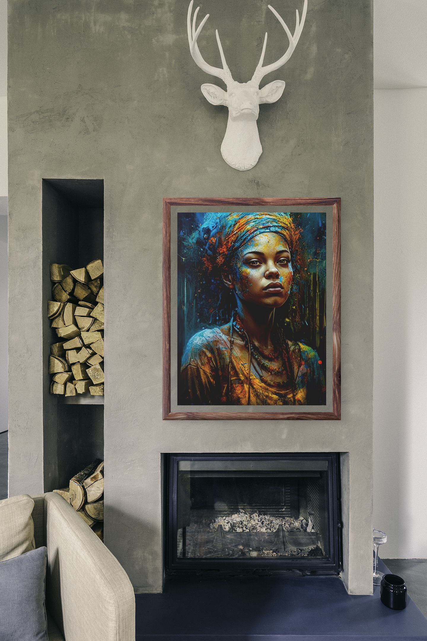 "THE BLUE WOMAN" - African American Themed Poster Wall Art