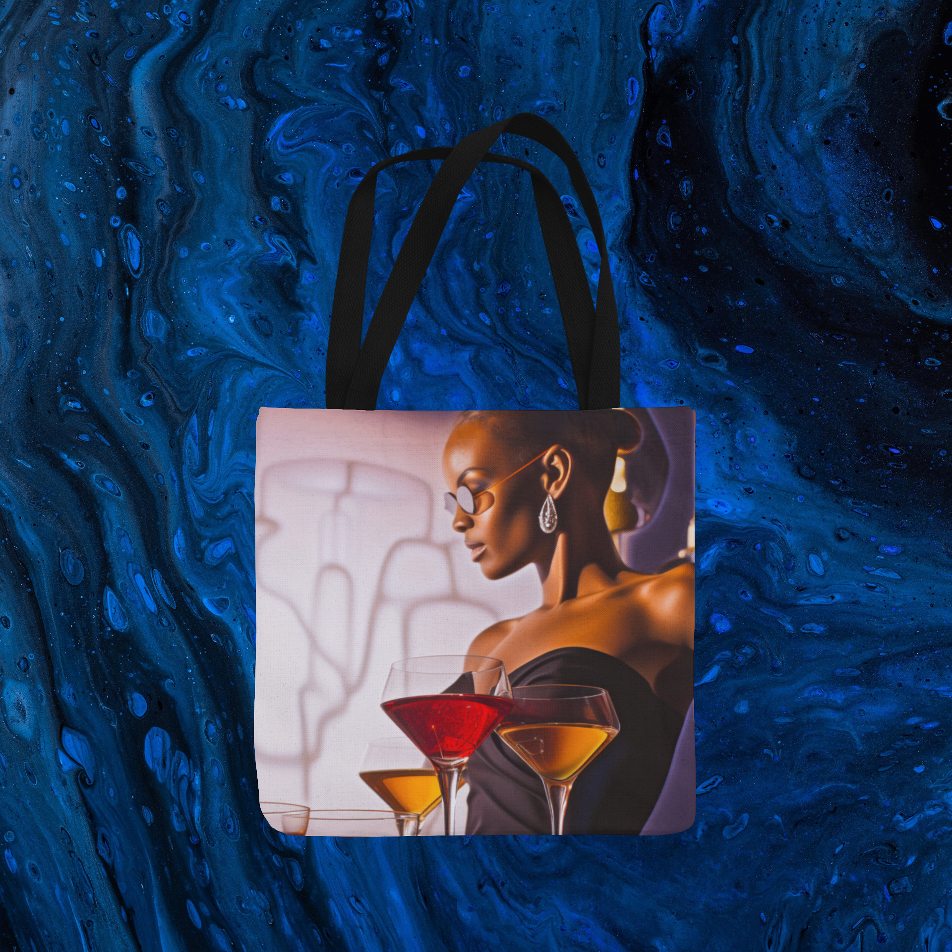 "COCKTAILS" - AFRICAN AMERICAN THEMED Tote Bag