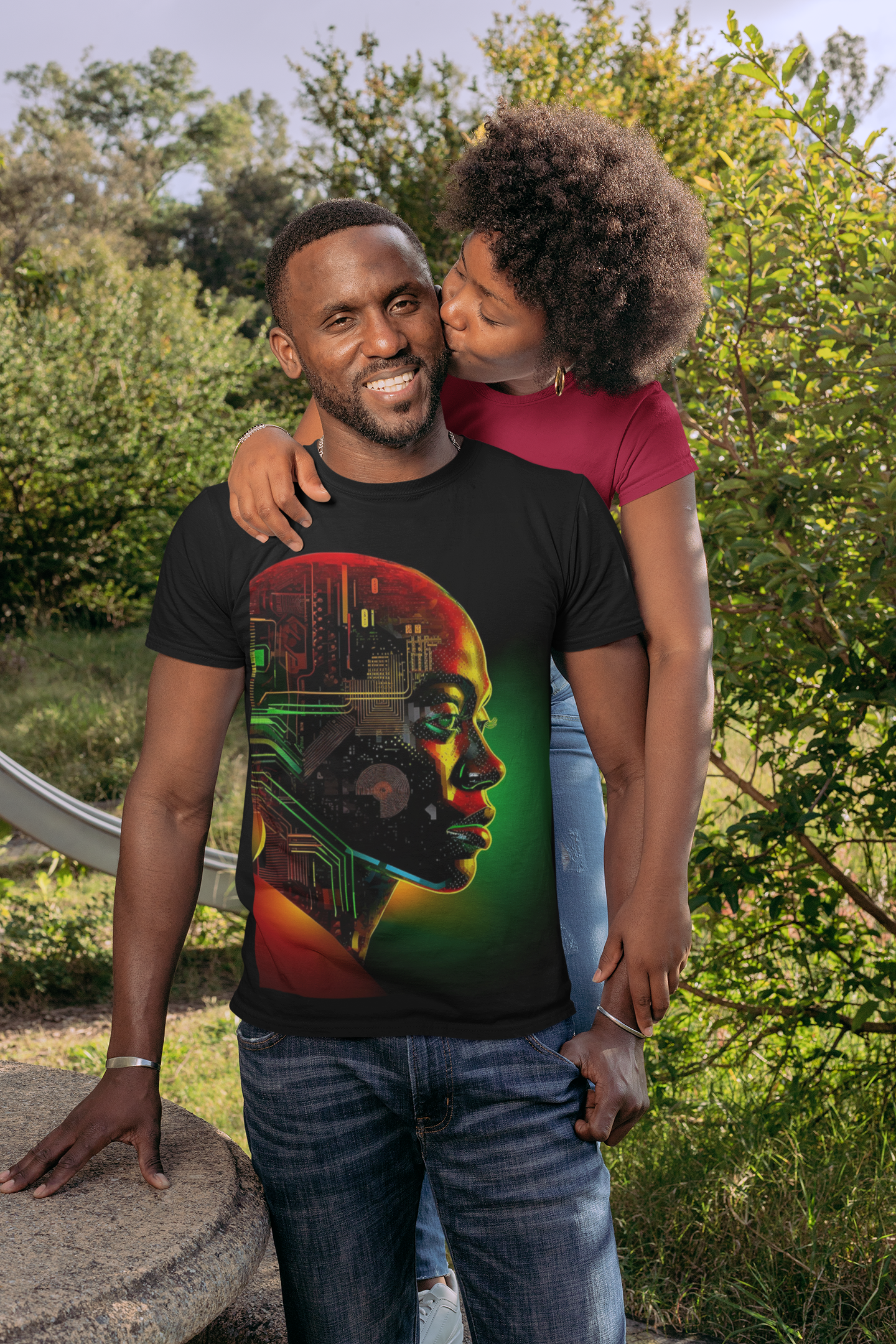 "AFRO FUTURE" - African American Themed Unisex Tee