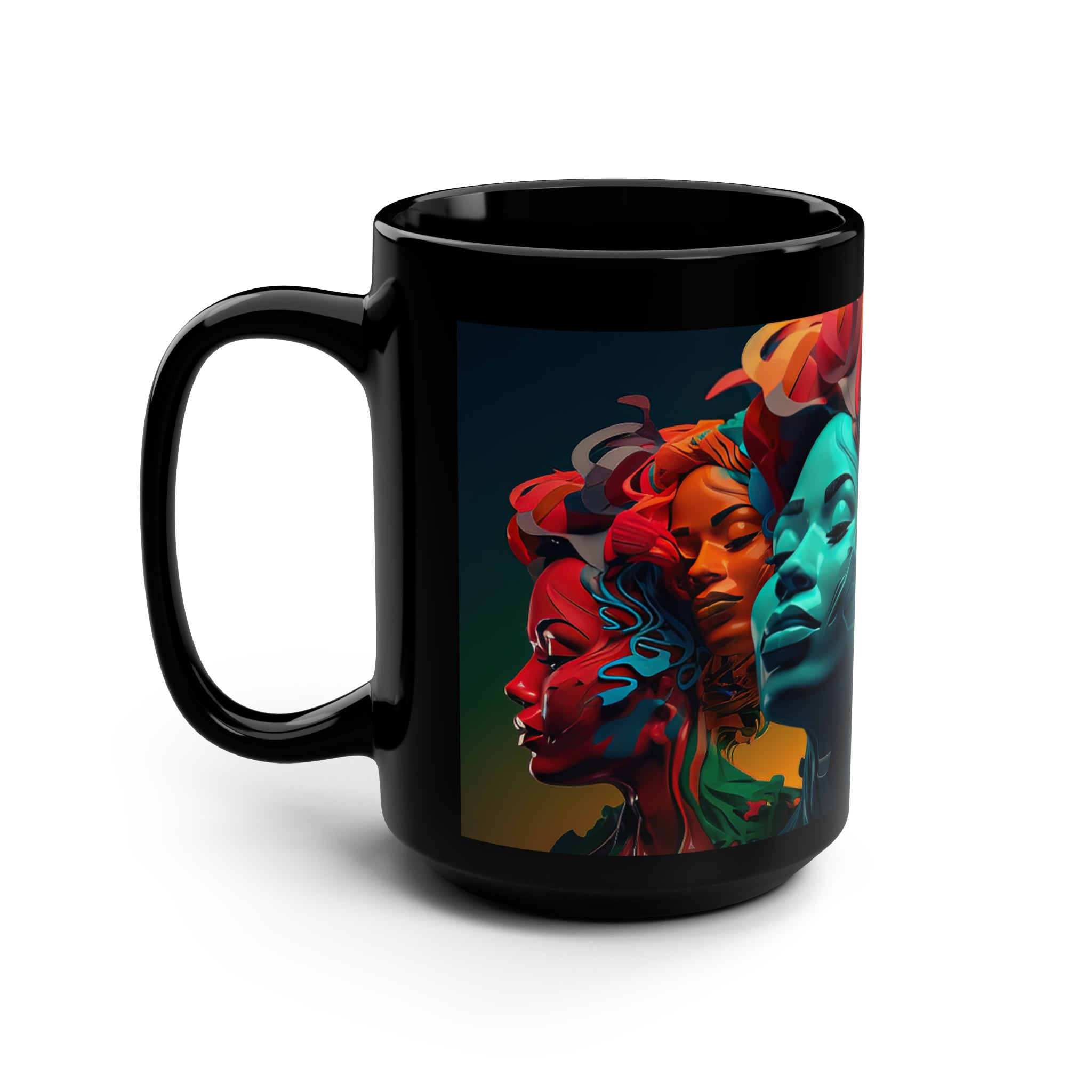 "COLORED FACES" African American Themed 15oz Coffee Mug
