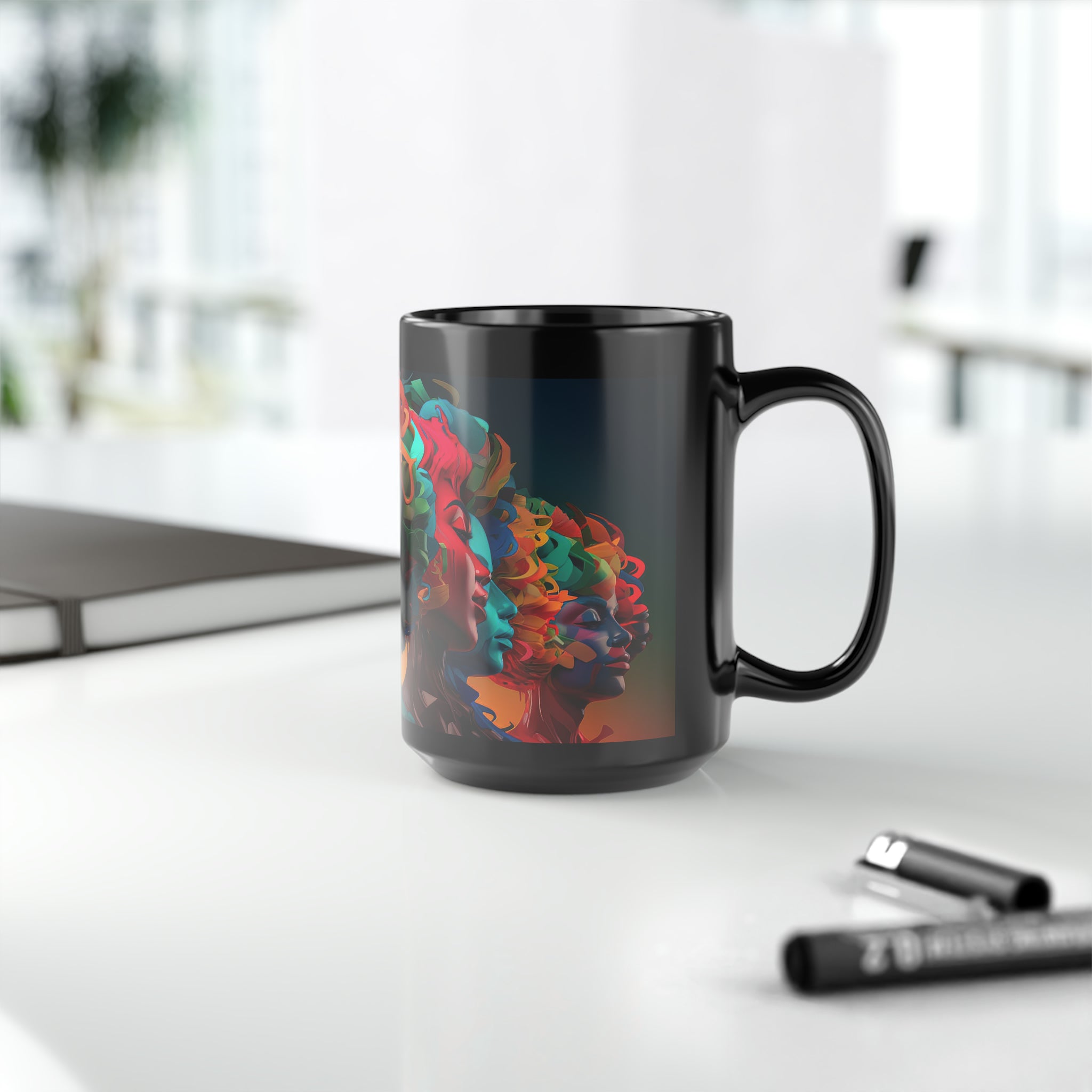 "COLORED FACES" African American Themed 15oz Coffee Mug