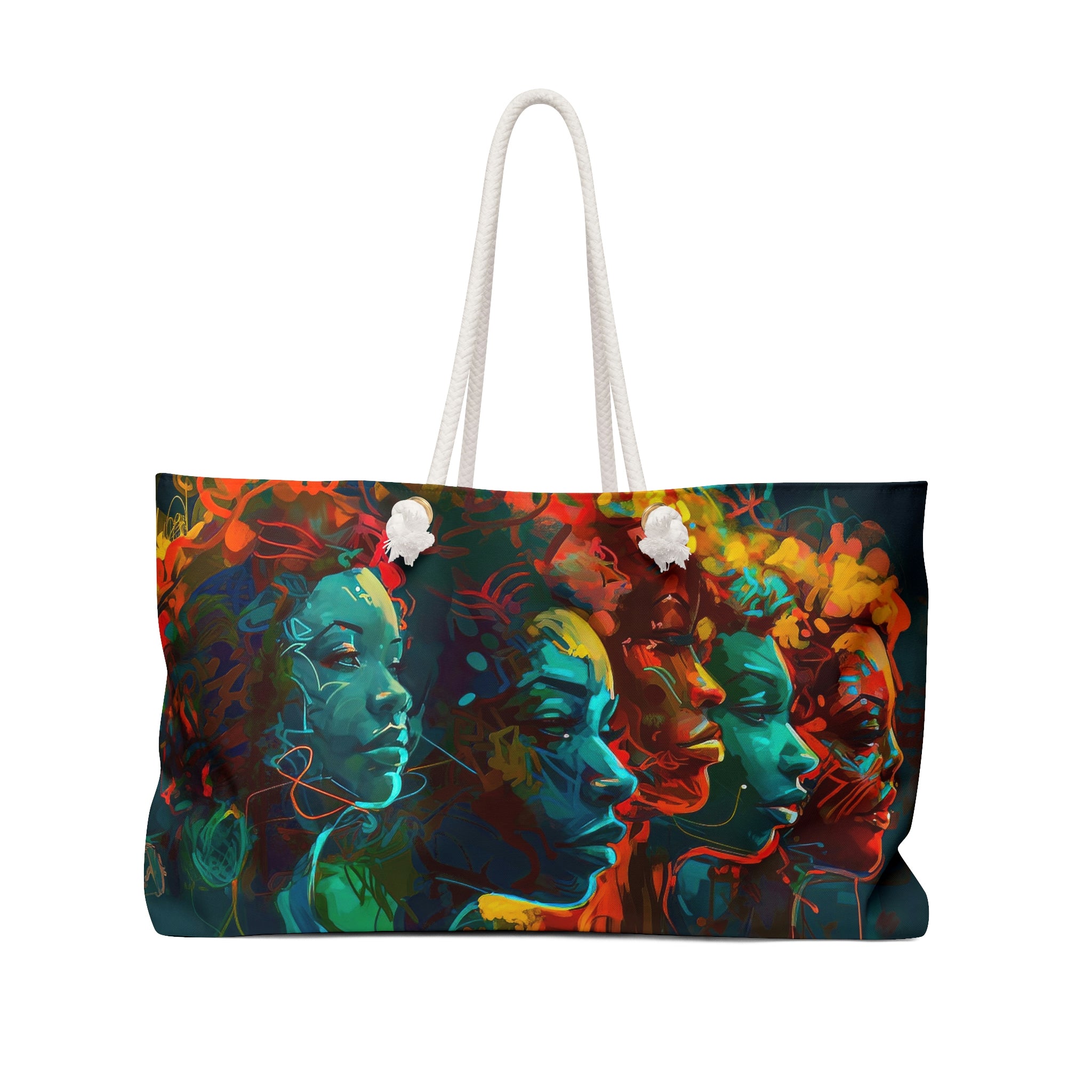 "COLORED FACES" - African American Themed Weekender Bag